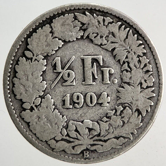 1904 Switzerland Swiss 1/2 Half Franc Silver Coin | Collectable Grade