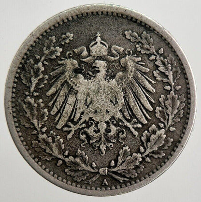 1905 Germany 1/2 Half Mark Silver Coin | Collectable Grade | a2934