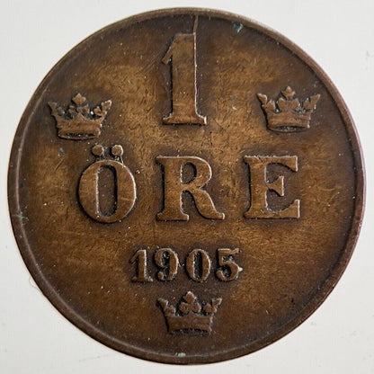 1905 Sweden 1 Ore Coin | Very High Grade | a4878
