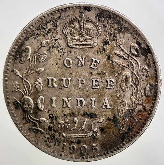 1905 Edward VII Rupee Silver Coin | Fine Collectable Grade | a2713