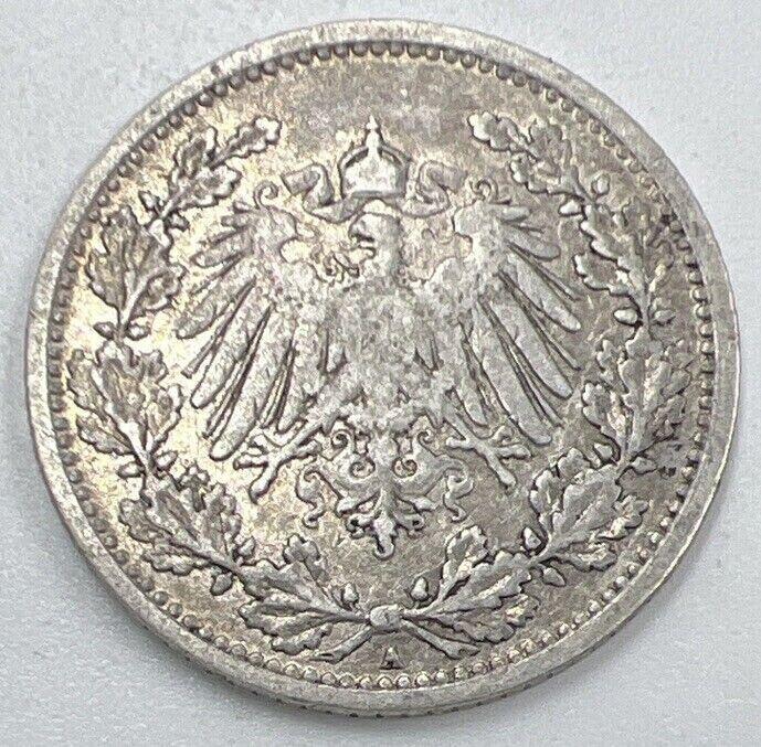 1905-A Germany 1/2 Half Mark Silver Coin | Collectable Grade | a1468