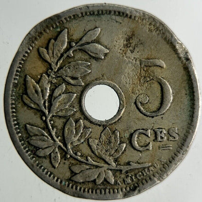 1906 Belgium 5 Centimes Coin | Fine Collectable Grade