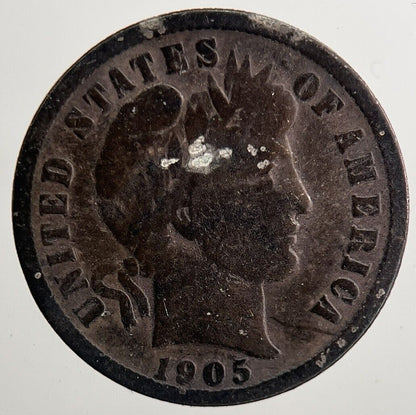 1905 US USA Barber One 1 Dime Silver Coin | Collectable Grade | a5599