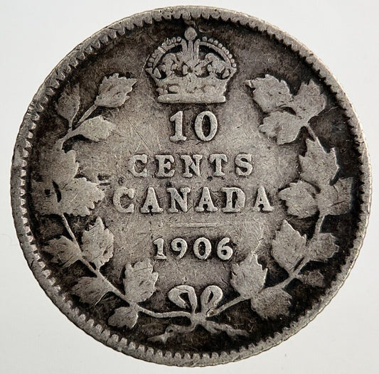 1906 Canada 10 Cents Silver Coin | Fine Collectable Grade