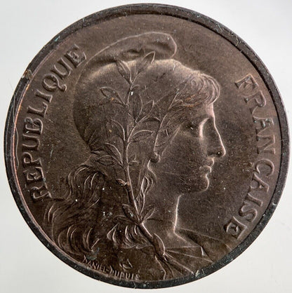 1905 France 5 Cinq Centimes Coin | Fine Collectable Grade