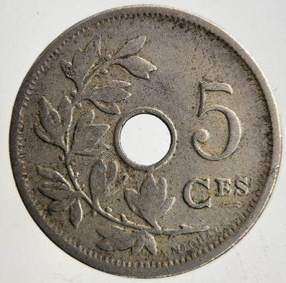 1906 Belgium 5 Centimes Coin | Fine Collectable Grade