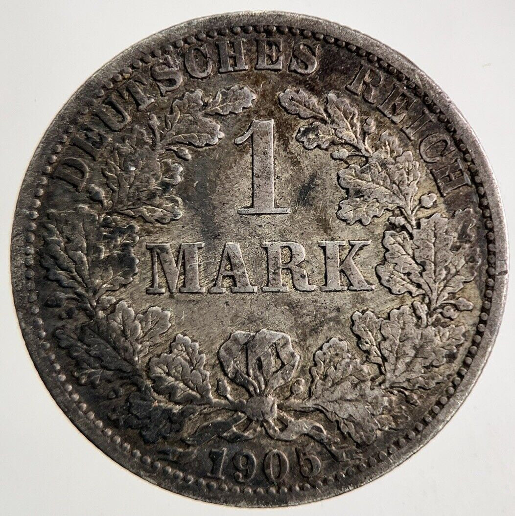 1905 Germany 1 Mark Silver Coin | Fine Collectable Grade