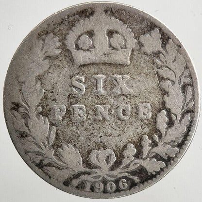 1906 Edward VII Sixpence Silver Coin | Collectable Grade | a5587