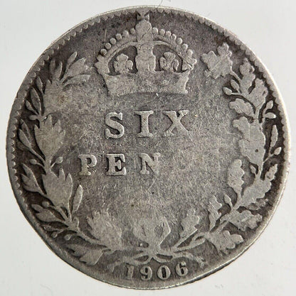 1906 Edward VII Sixpence Silver Coin | Collectable Grade