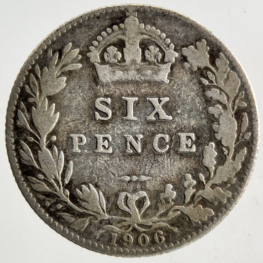 1906 Edward VII Sixpence Silver Coin | Fine Collectable Grade
