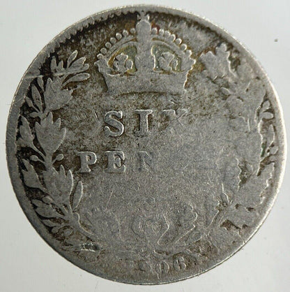 1906 Edward VII Sixpence Silver Coin | Collectable Grade