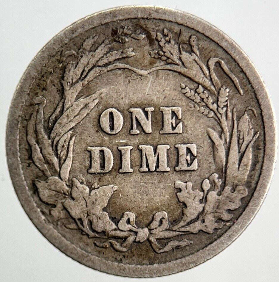 1906 US USA Barber One 1 Dime Silver Coin | Collectable Grade | a1754
