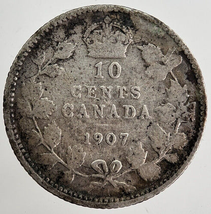 1907 Canada 10 Cents Silver Coin | Collectable Grade | a8757