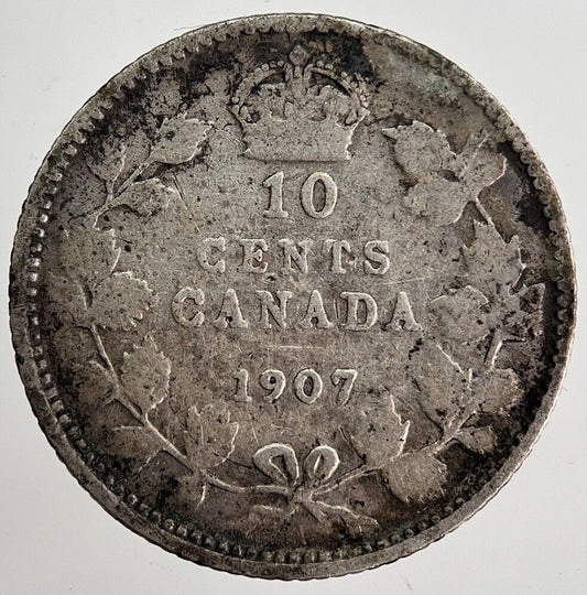 1907 Canada 10 Cents Silver Coin | Collectable Grade | a8757