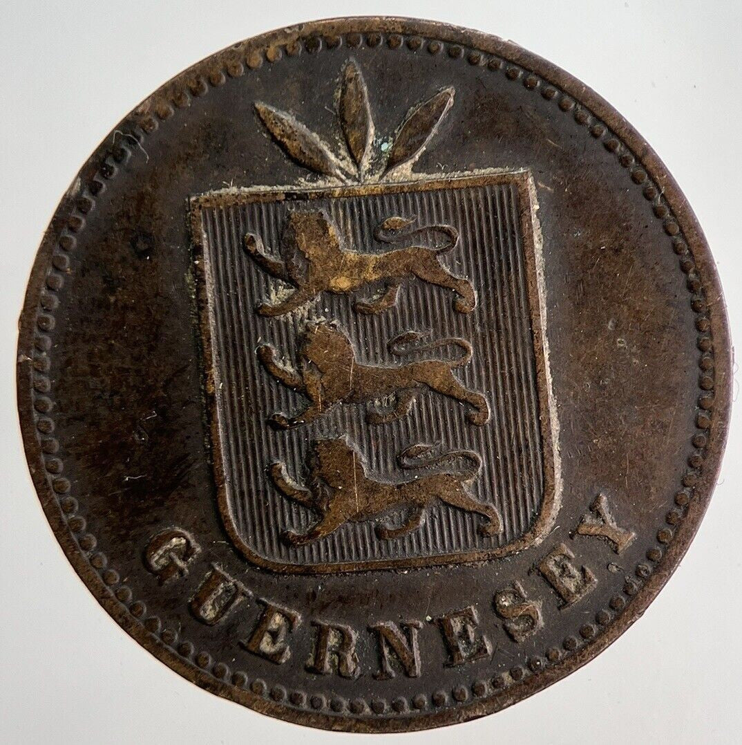 1906 Guernsey 4 Doubles Coin | Fine Collectable Grade | a5549