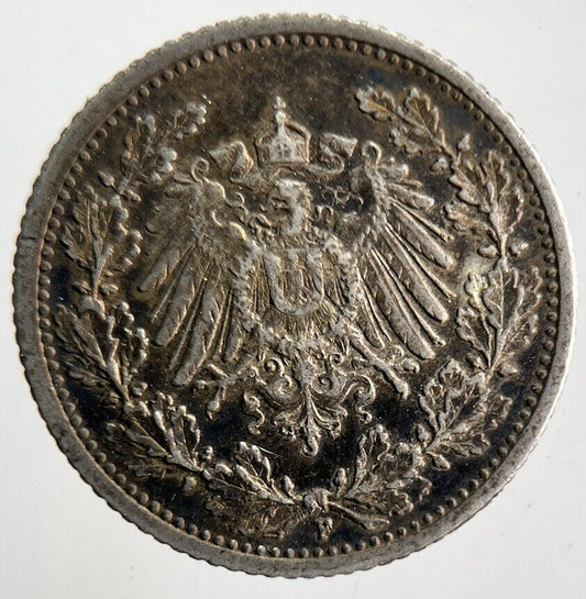 1906 Germany 1/2 Mark Silver Coin | Fine Collectable Grade | a4682