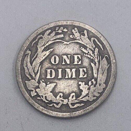 1906 US USA Barber One 1 Dime | American Silver Coin | Collectable Grade | a212
