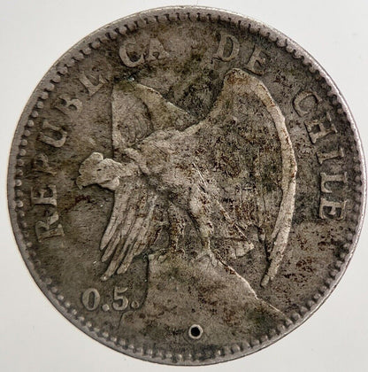 1907 Chile 20 Veinte Centavos Silver Coin | Collectable Grade | a5557