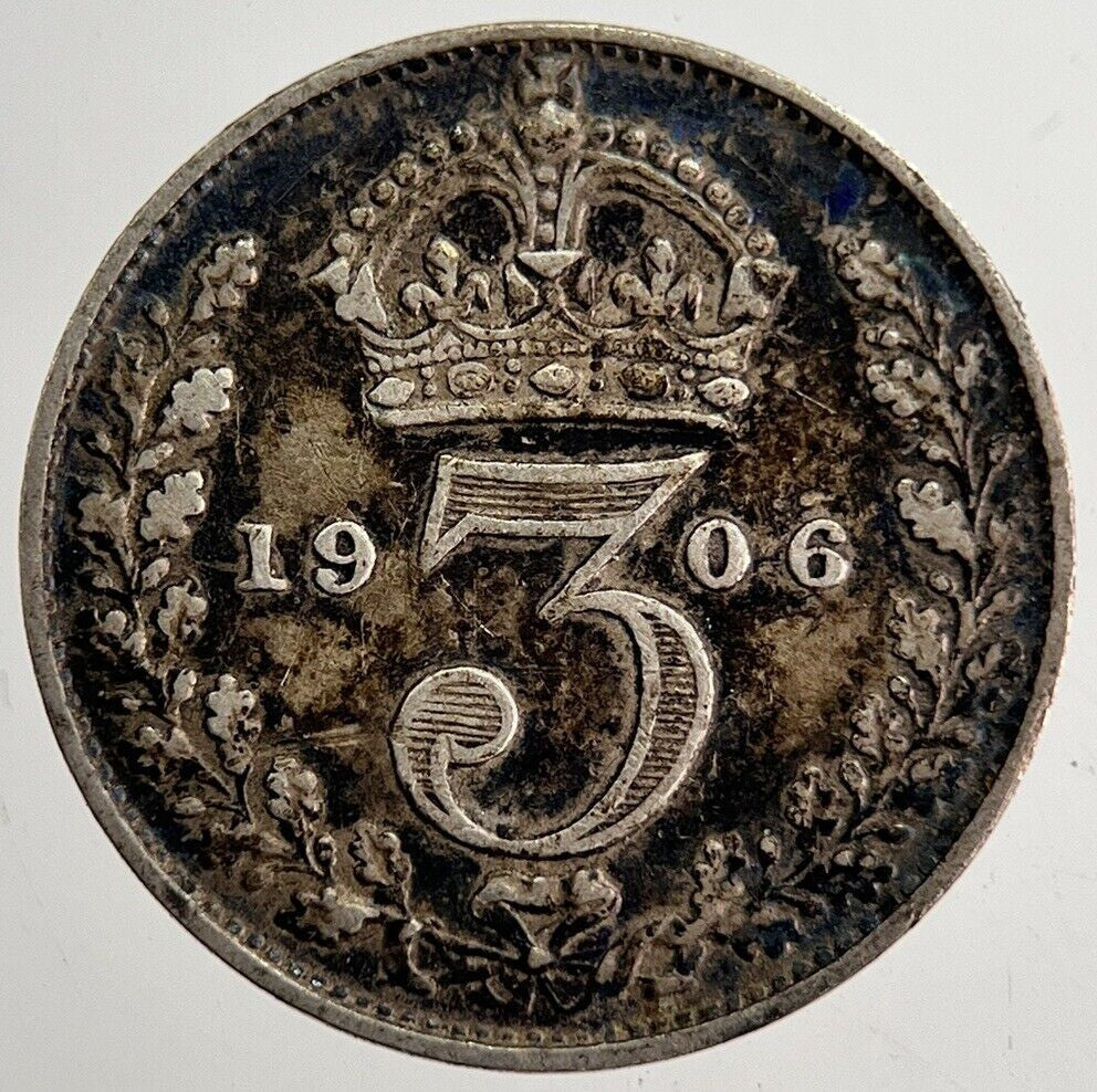 1906 Edward VII Threepence Silver Coin | Very High Grade | a8710