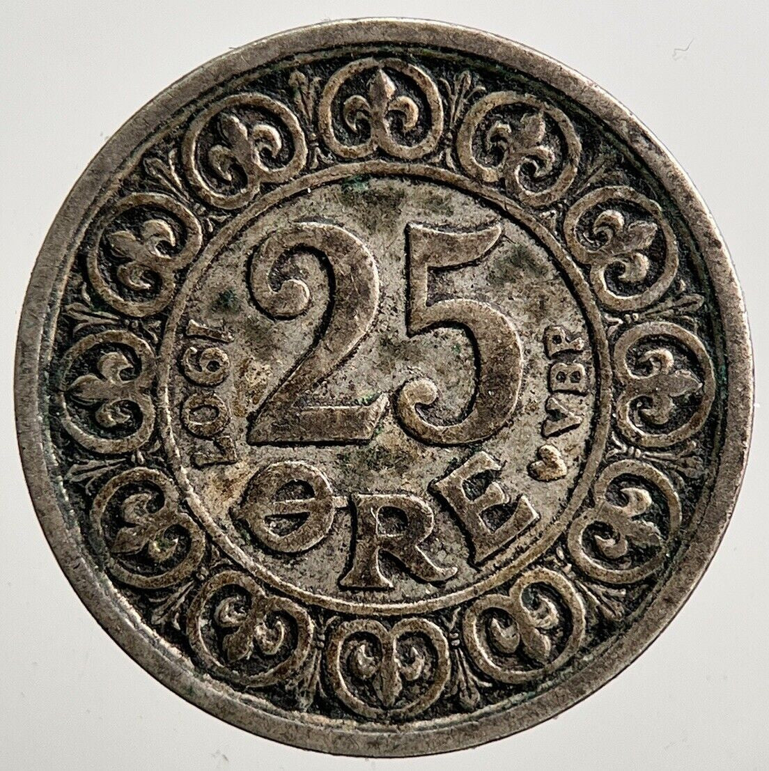 1907 Denmark 25 Ore Coin | Fine Collectable Grade | a3763
