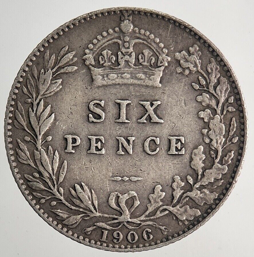 1906 Edward VII Sixpence Silver Coin | Very High Grade | a9969