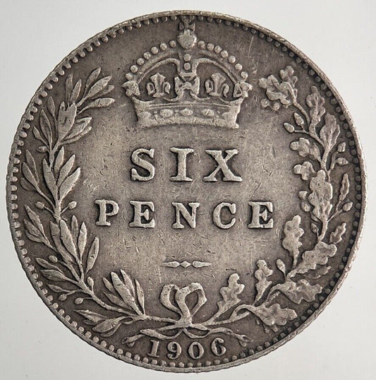 1906 Edward VII Sixpence Silver Coin | Very High Grade | a9969