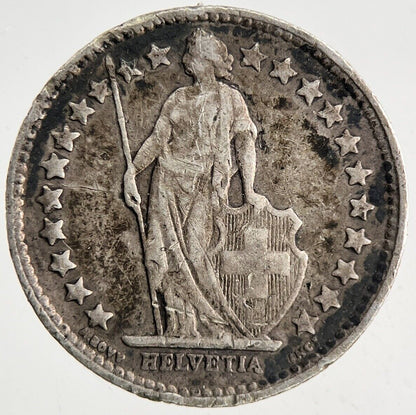 1906 Switzerland Swiss 1/2 Half Franc Silver Coin | Fine Collectable Grade