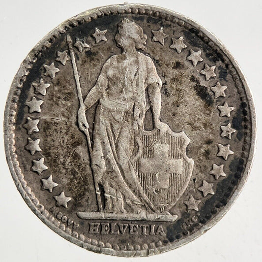 1906 Switzerland Swiss 1/2 Half Franc Silver Coin | Fine Collectable Grade