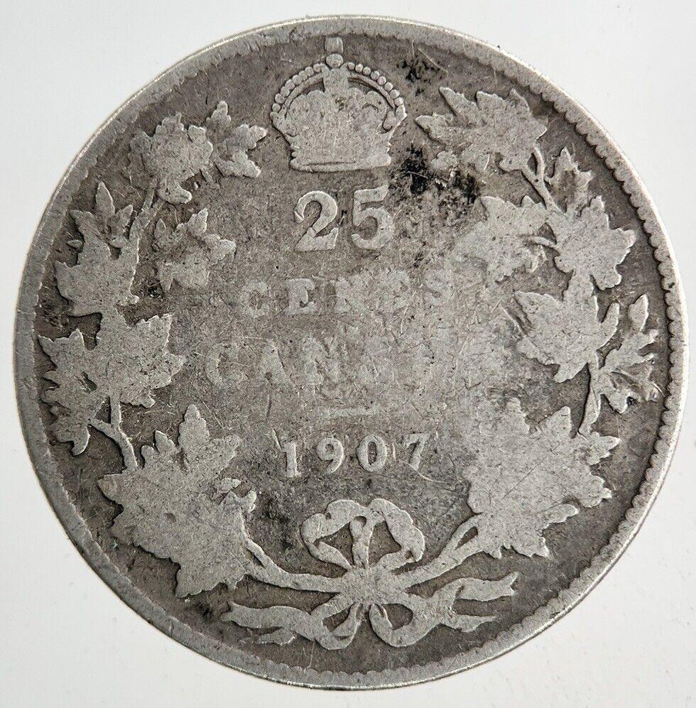 1907 Canada 25 Cents Silver Coin | Collectable Grade