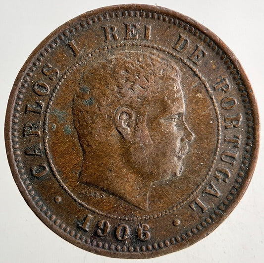 1906 Portugal 5 Reis Coin | Fine Collectable Grade