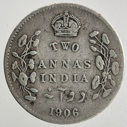 1906 India 2 Annas Silver Coin | Fine Collectable Grade