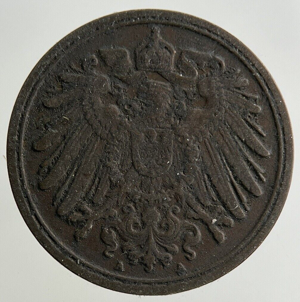 1906 Germany 1 Pfennig Coin | Fine Collectable Grade