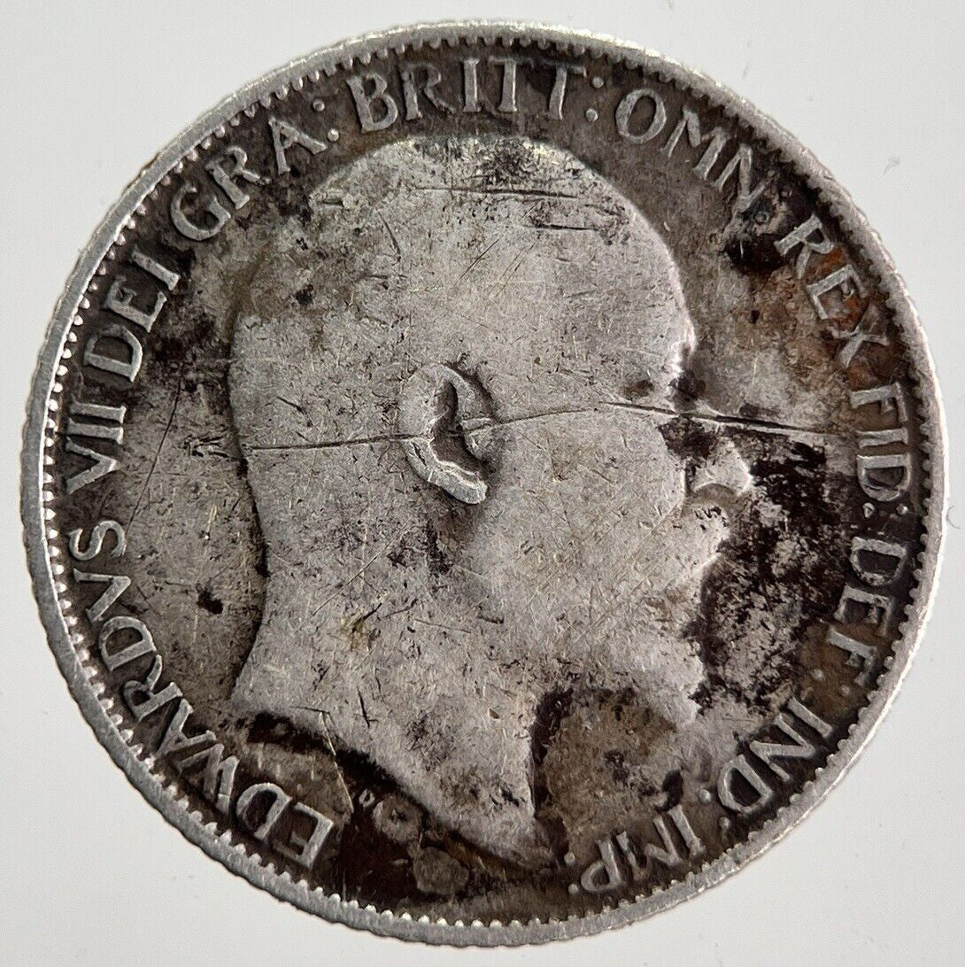 1907 Edward VII Sixpence Silver Coin | Collectable Grade | a7129