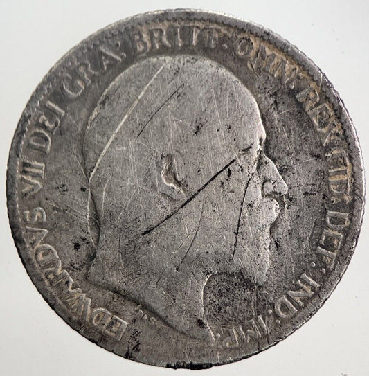 1907 Edward VII Sixpence Silver Coin | Collectable Grade | a5856