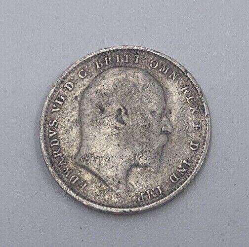 1907 Edward VII Threepence | British Silver Coin | Collectable Grade | a077
