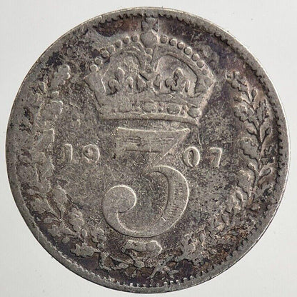 1907 Edward VII Threepence Silver Coin | Collectable Grade | a5588