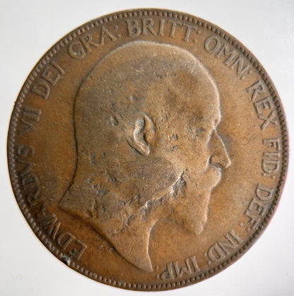 1907 Edward VII One Penny Coin | Collectable Grade