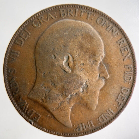 1907 Edward VII One Penny Coin | Collectable Grade