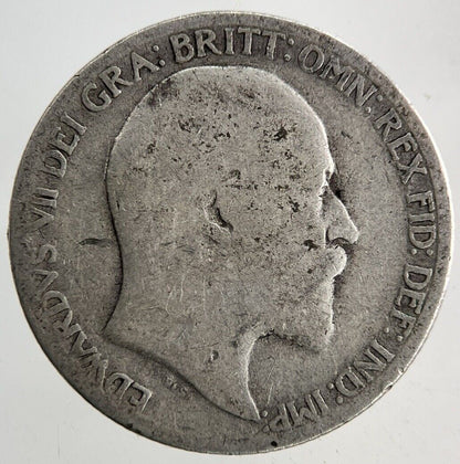 1907 Edward VII Sixpence Silver Coin | Fair Grade