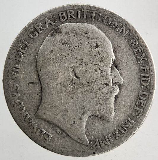 1907 Edward VII Sixpence Silver Coin | Fair Grade