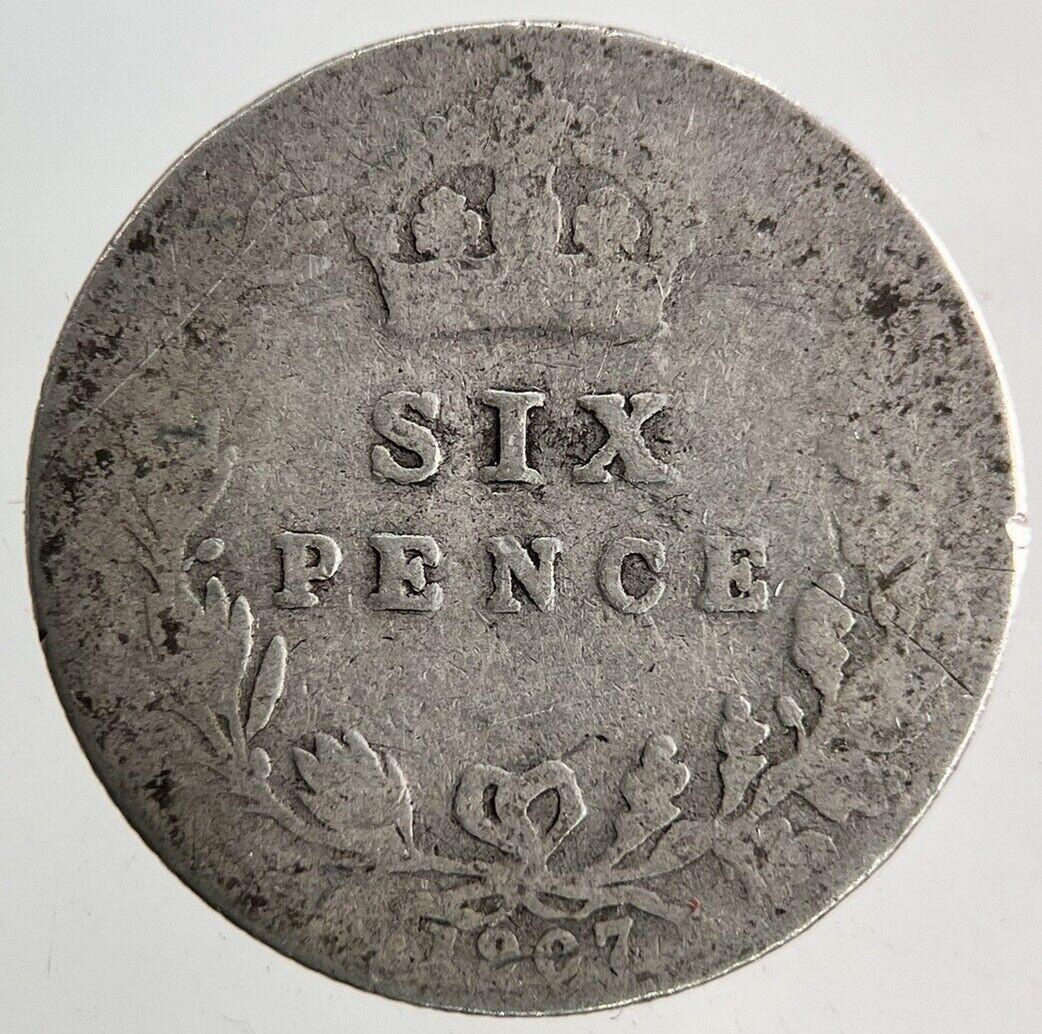 1907 Edward VII Sixpence Silver Coin | Fair Grade