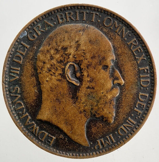 1907 Edward VII Farthing Coin | Very High Grade