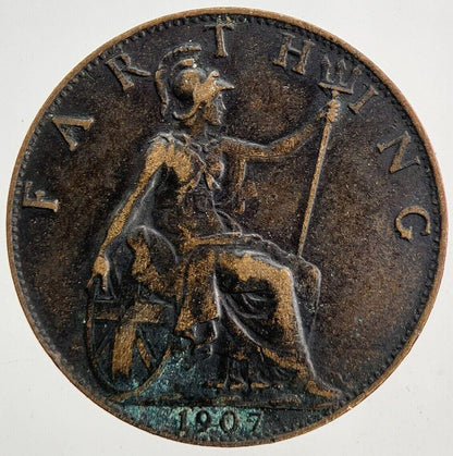 1907 Edward VII Farthing Coin | Very High Grade
