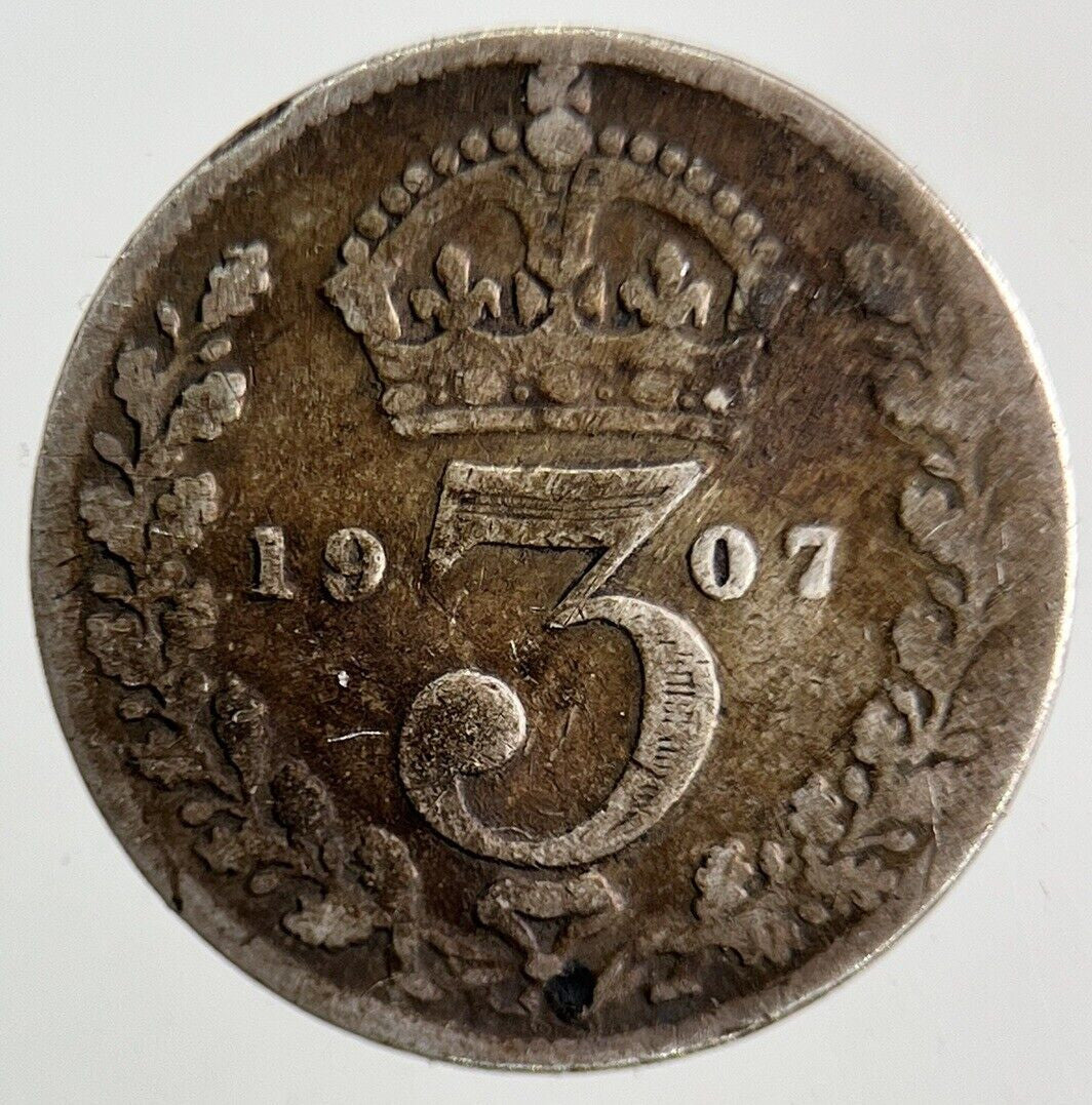 1907 Edward VII Threepence Silver Coin | Collectable Grade