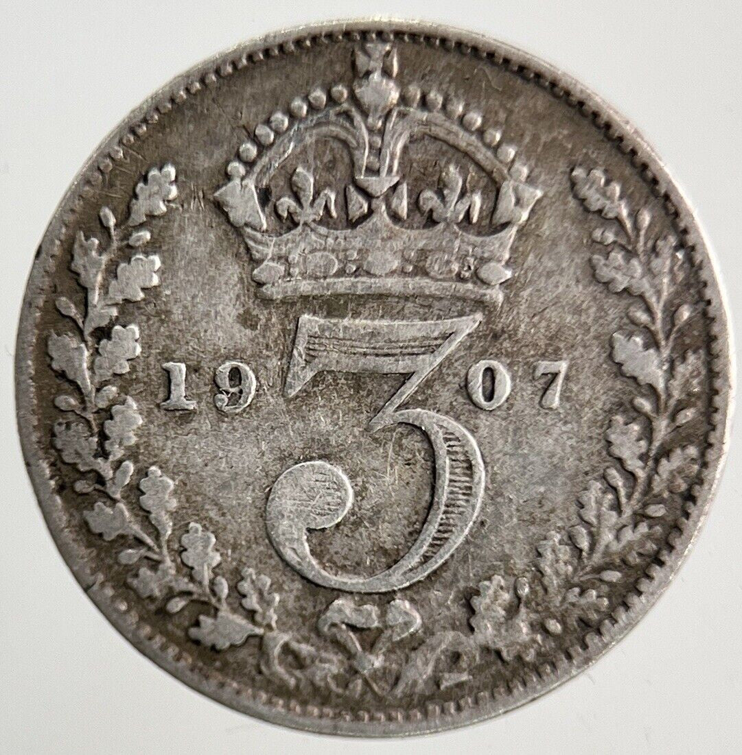 1907 Edward VII Threepence Silver Coin | Fine Collectable Grade