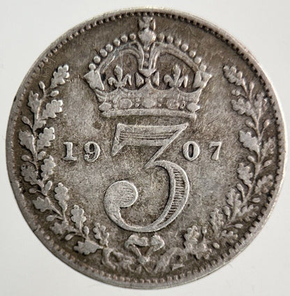 1907 Edward VII Threepence Silver Coin | Fine Collectable Grade