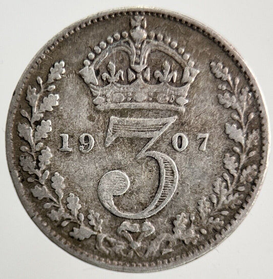 1907 Edward VII Threepence Silver Coin | Fine Collectable Grade