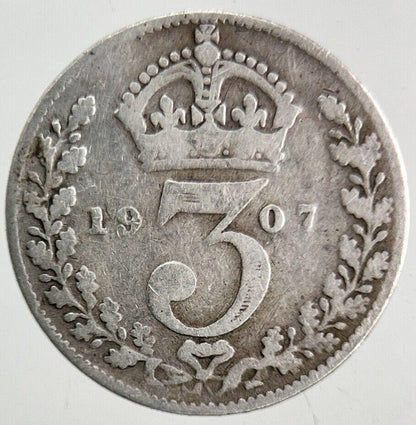 1907 Edward VII Threepence Silver Coin | Collectable Grade
