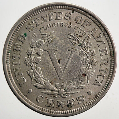 1907 US USA Liberty 5 V Cents Nickel Coin | Very High Grade | a5995