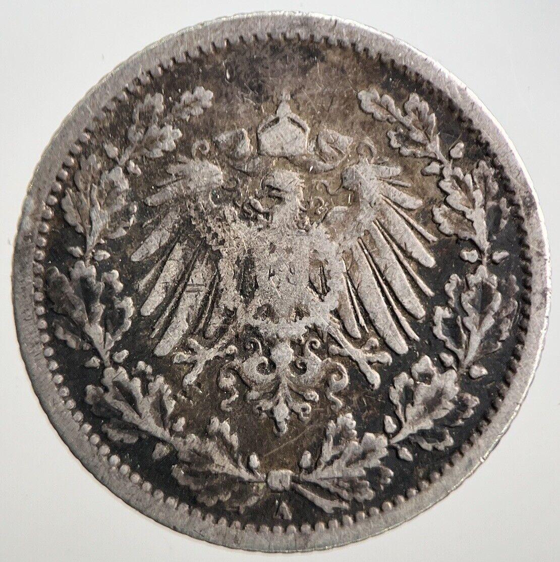 1907 Germany 1/2 Half Silver Mark Coin | Collectable Grade | a3097